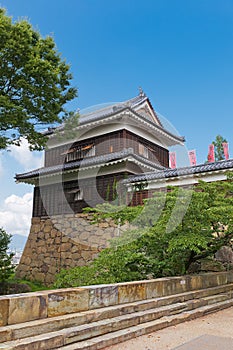 South Turret 16th c. of Ueda Castle in Ueda, Japan