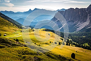 South Tyrol Alto Adige mountain range alpine landscape, Italy photo