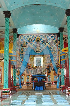 South Vietnam Cao Dai Temple Long-Than Fused Religion