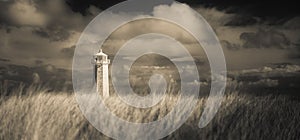 South Walney Lighthouse Mono photo