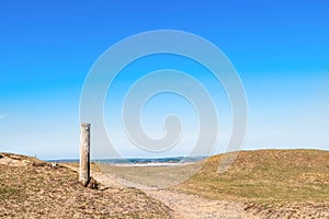 South West Coast Park at Northam Burrows reserve and SSSI. Scenic north Devon, UK