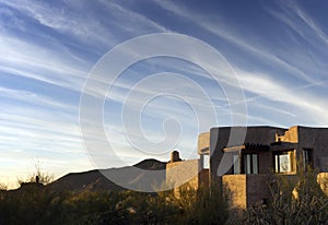 South West desert vista, Adobe style