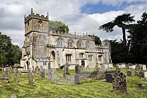 South West view of the Church of the Holy Cross Seend in Wiltshire