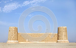 The South western wall of Zubarah fort, Qatar