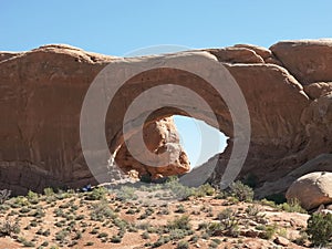South window at arches national park, utah