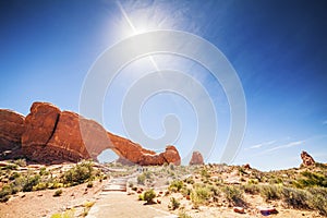 South window in Arches National Park, Utah