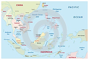 Southeast asia map