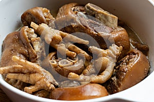 Southeast Asian cuisine braised chicken feet and pork leg