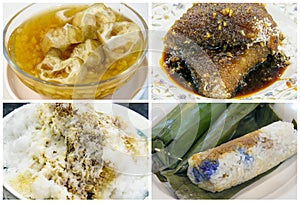 Southeast Asian Singapore Dessert and Snacks Collage