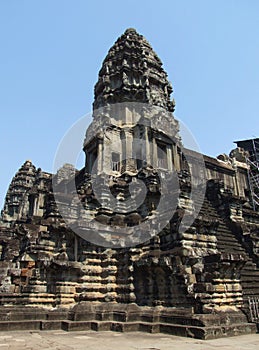 Southeast tower of the mystic Angkor Wat temple