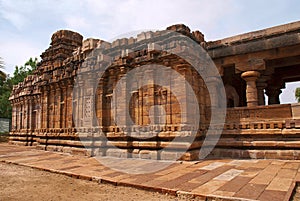 Southeast view, Jain temple, Jinalaya, known as Jaina Narayana, Pattadakal, Karnataka, India