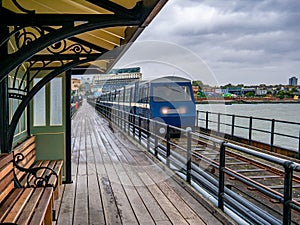 Southend Pier Railway station in England