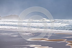 Southerly Swell at the Seaside in the storm light