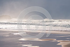 Southerly Swell at the Seaside in the storm light