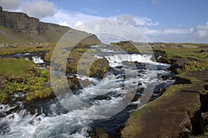 Southerm Iceland landscape with a river