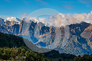 The Southern Alps peaks in New Zealands West coast