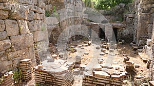 Southern Baths of Perge, ancient city in Antalya Province, Turkey.