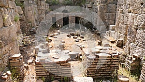 Southern Baths of Perge, ancient city in Antalya Province, Turkey.