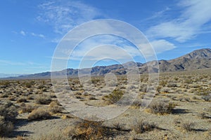 Southern California Mountain Range in Desert