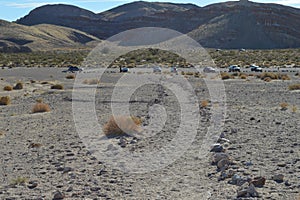 Southern California Mountain Range in Desert