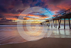 Southern California Pier at Sunset