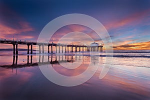 Southern California Pier at Sunset photo