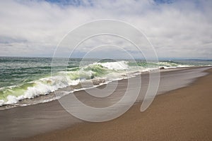 Southern California remote sandy ocean beach