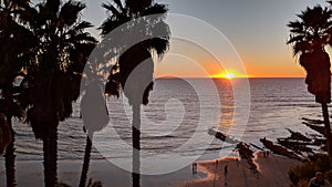 Southern California Sunset Beach Scenes - Encinitas.