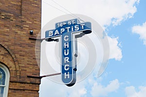 Marquee at 16th Street Baptist Church, Birmingham, Alabama