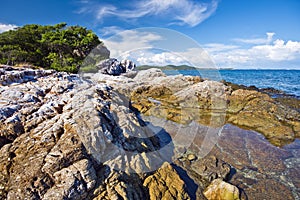 Southern Coastline wild landscape in Ko Samet island