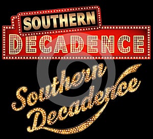 Southern Decadence New Orleans Marquee Word Art