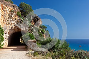 The Southern entrance to Natural Reserve Zingaro in Sicily, Italy