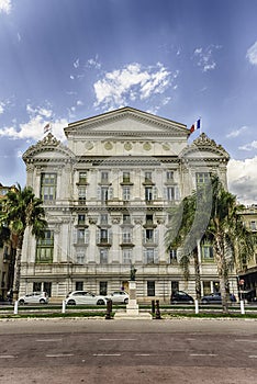 Southern facade of the Opera House, Nice, Cote d`Azur, France