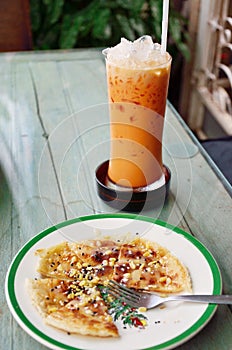 Southern flat bread with sweetened condensed milk