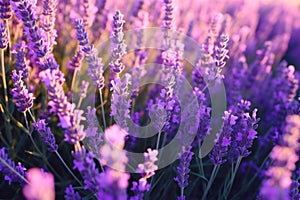 Southern France Italy lavender Provence field blooming violet flowers aromatic purple herbs plants nature beauty perfume