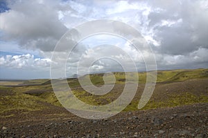 Southern Iceland landscape with highlands