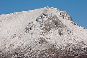 Maliciosa snow peak in Guadarrama National Park, Madrid, Spain. photo