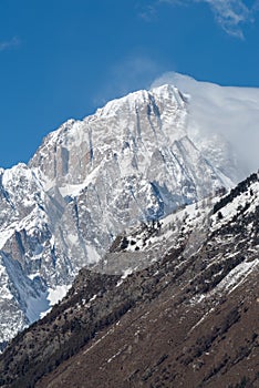 Mont Blanc de Courmayeur. Massive south-east face of the mountain photo