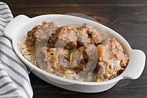 Southern Smothered Oxtails and Rice