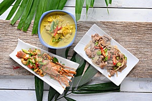 Southern Thai  style curry with pork and pineapple