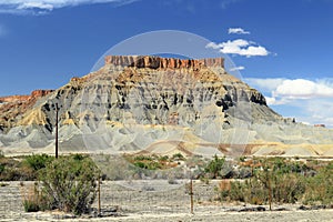 Desert Landscape at North Caineville Mesa, East of Capitol Reef National Park, Utah, USA