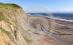 Southerndown beach and cliffs, Dunraven, Glamorgan, Wales, UK