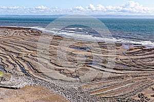 Southerndown beach and cliffs, Dunraven, Glamorgan, Wales, UK