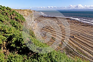 Southerndown beach and cliffs, Dunraven, Glamorgan, Wales, UK