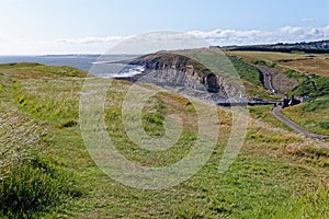 Southerndown beach and cliffs, Dunraven, Glamorgan, Wales, UK