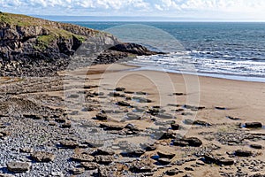 Southerndown beach and cliffs, Dunraven, Glamorgan, Wales, UK