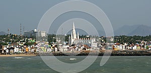 Southernmost point of India. Comorin or Kanyakumari, India