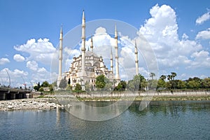 Southestern side view of the Sabanci Central Mosque in Adana