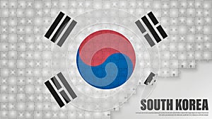 SouthKorea jigsaw flag background photo