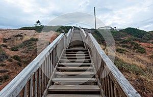 The Southport stairs from the bottom looking up at sunrise located in Port Noarlunga South Australia on december 14th 2020